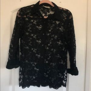 Vintage lace button up